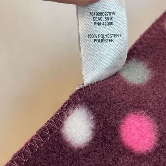 JOE BOXER Fleece Scarf Women's OSFM Multicolor Polka Dot Stripe Fringe Design - Picture 5 of 13